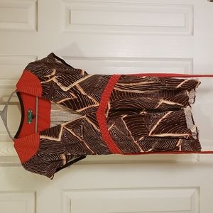 Eva Franco Belted V-Neck Top - 6